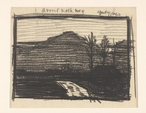 Paesaggio con alberi e strada da Julie de Graag