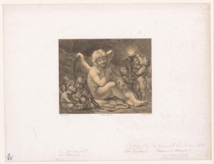 Amore e putti affilano le loro frecce da Julien Leopold Boilly