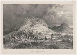 Rovine del castello di Artns vicino a huelgoet, Bretagna da Julien Louis Jacottet