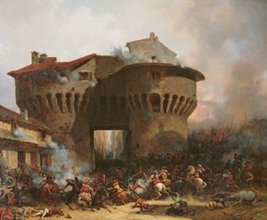 Combattimento a Porte Pannessac nel 1562, c.1833 da Julien Michel Gue