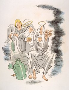 Illustrazione umoristica del vino 1946. Illustrazione di Julien Pavil