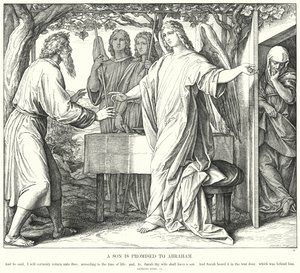 Un Figlio è Promesso ad Abramo da Julius (after) Schnorr von Carolsfeld