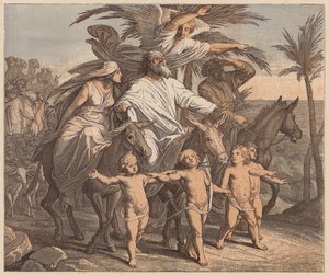 Abramo che contempla la Terra Promessa, Genesi, XII, 7 da Julius (after) Schnorr von Carolsfeld