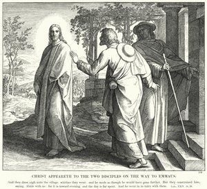 Cristo appare ai due discepoli sulla via di Emmaus da Julius (after) Schnorr von Carolsfeld