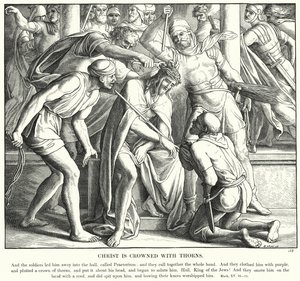 Cristo coronato di spine (incisione) da Julius (after) Schnorr von Carolsfeld