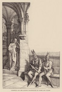 Criemhild e i suoi cavalieri sconfitti da Hagen e Volker da Julius (after) Schnorr von Carolsfeld