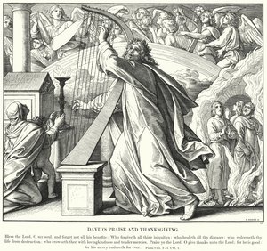 Lode e ringraziamento di David da Julius (after) Schnorr von Carolsfeld