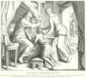 Giacobbe Ottiene la Benedizione da Isacco da Julius (after) Schnorr von Carolsfeld