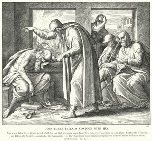 I tre amici di Giobbe lo consolano (incisione)