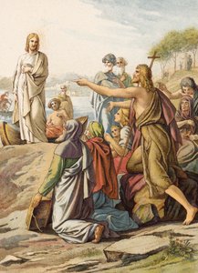Giovanni Battista proclama Cristo da Julius (after) Schnorr von Carolsfeld