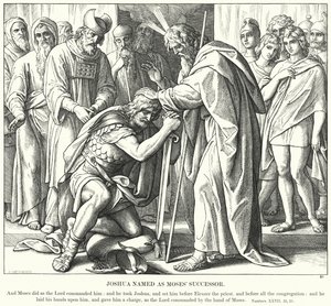 Giosuè nominato successore di Mosè (incisione) da Julius (after) Schnorr von Carolsfeld
