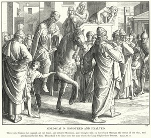 Mardocheo è onorato ed esaltato da Julius (after) Schnorr von Carolsfeld