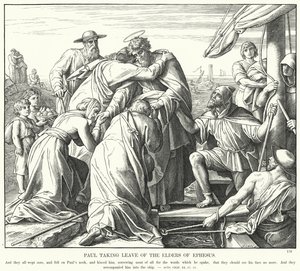 Paolo prende congedo dagli anziani di Efeso da Julius (after) Schnorr von Carolsfeld