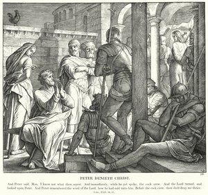 Pietro rinnega Cristo da Julius (after) Schnorr von Carolsfeld