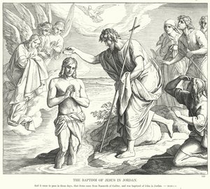Il battesimo di Gesù nel Giordano (incisione)