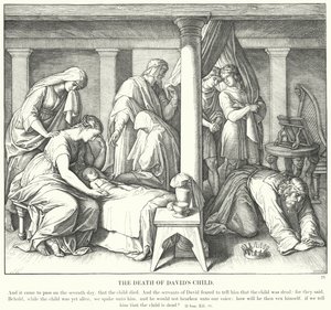 La morte del figlio di Davide (incisione) da Julius (after) Schnorr von Carolsfeld