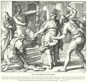 Il giudizio di Salomone da Julius (after) Schnorr von Carolsfeld