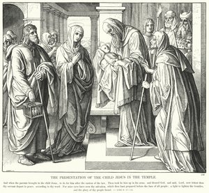 La presentazione di Gesù bambino al tempio (incisione)