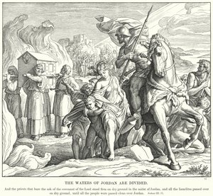 Le Acque del Giordano si Dividono da Julius (after) Schnorr von Carolsfeld