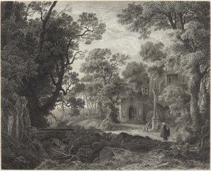 Una cappella nel bosco alla sera da Julius Albert Elsasser