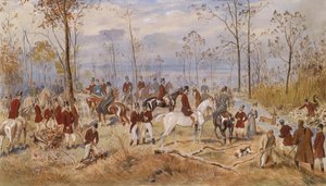 Caccia alla volpe, c. 1890 da Julius Blaas von