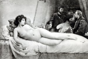 Emile Zola (1840-1902) nello studio dell