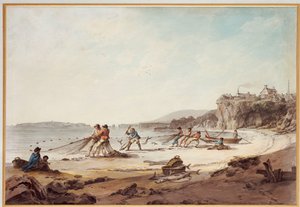 Una rete da pesca a Tenby, 1795