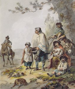 Una famiglia di zingari da Julius Caesar Ibbetson