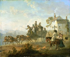 Una diligenza su una strada di campagna, 1792