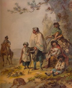 Zingari mendicanti, c1795 da Julius Caesar Ibbetson