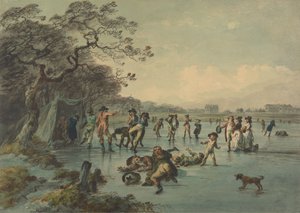 Pattinaggio a Hyde Park da Julius Caesar Ibbetson