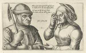Addio di un soldato da Julius Goltzius