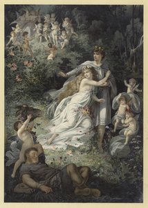 Illustrazione per Sogno di una notte di mezza estate da Julius Hoeppner