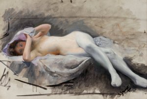 Nudo reclinato