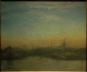 Vista del porto al tramonto. Copenaghen