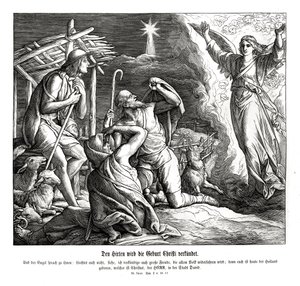Un angelo appare ai pastori, Vangelo di Luca da Julius Schnorr von Carolsfeld
