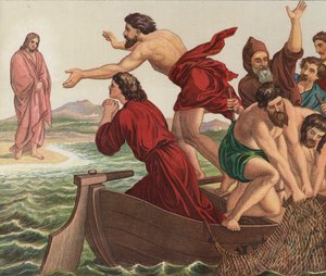 Cristo appare al Lago di Tiberiade da Julius Schnorr von Carolsfeld