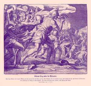 La vittoria di Gedeone contro i Madianiti, Giudici da Julius Schnorr von Carolsfeld