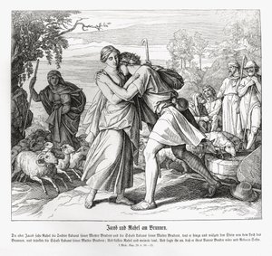 Giacobbe e Rachele al pozzo, Genesi da Julius Schnorr von Carolsfeld