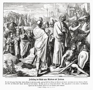 Geroboamo e Roboamo da Julius Schnorr von Carolsfeld
