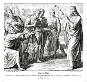 Gesù e Natanaele, Vangelo di Giovanni da Julius Schnorr von Carolsfeld
