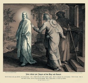 Gesù appare a due discepoli, Vangelo di Luca da Julius Schnorr von Carolsfeld
