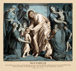 Gesù chiama i bambini a sé, Vangelo di Marco da Julius Schnorr von Carolsfeld