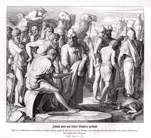 Giuseppe è venduto dai suoi fratelli, Genesi da Julius Schnorr von Carolsfeld