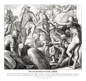 Giosuè cattura cinque re a Makkedah, Giosuè da Julius Schnorr von Carolsfeld