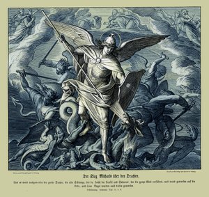 La vittoria di Michele sul drago, Apocalisse da Julius Schnorr von Carolsfeld