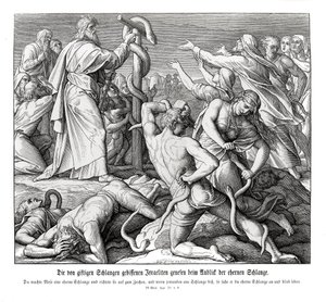 Mosè e il serpente di bronzo, Numeri