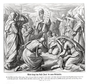 Mosè consegna i comandamenti, Esodo da Julius Schnorr von Carolsfeld