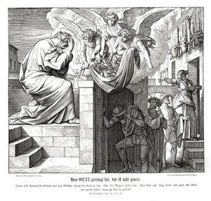 Pietro e gli uomini di Cornelio, Atti degli Apostoli da Julius Schnorr von Carolsfeld