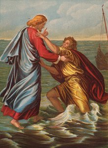 Pietro che cammina sul mare da Julius Schnorr von Carolsfeld